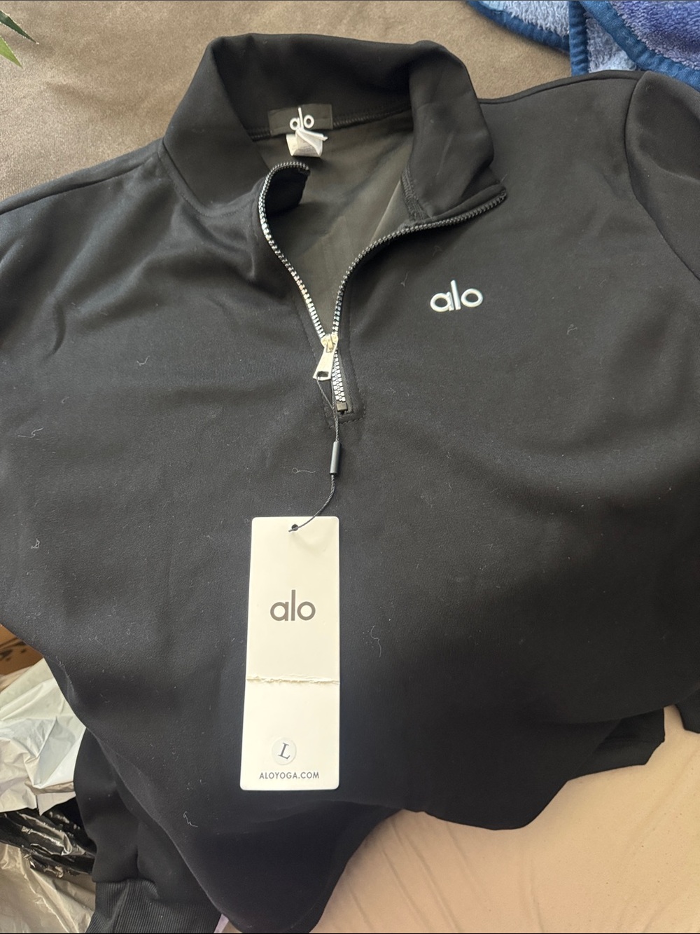 Alo Black Quarter-Zip Pullover